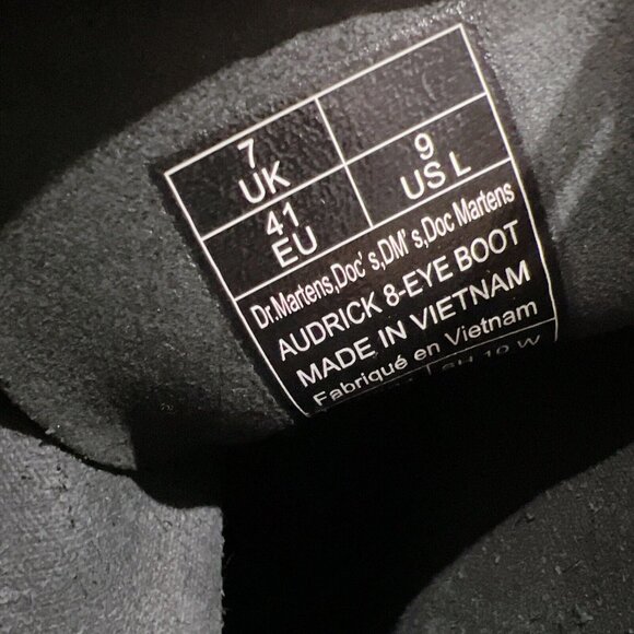 Dr. Martens Audrick 8-Eye Platform Combat Boots Black Nappa Lux Leather US 9 - Picture 10 of 10